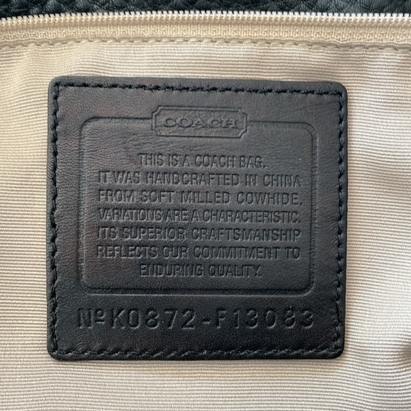 Coach Hamilton black pebbled leather large tote - Picture 7 of 11